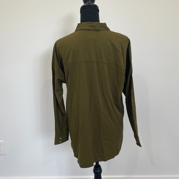 J.Jill Moss Green Button Up Blouse - Picture 6 of 9